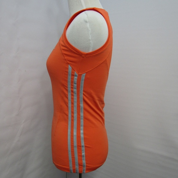 Adidas Climacool Orange Athletic Shirt Women Small - Picture 4 of 7